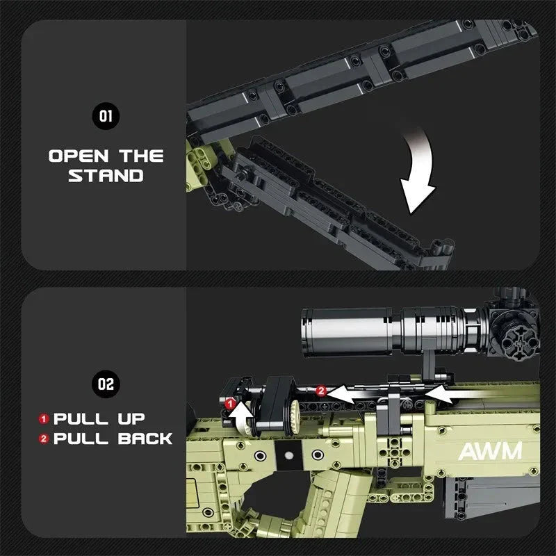 Reobrix 77026 - Military Super Magnum AWM - vue 6 | Power Blockz
