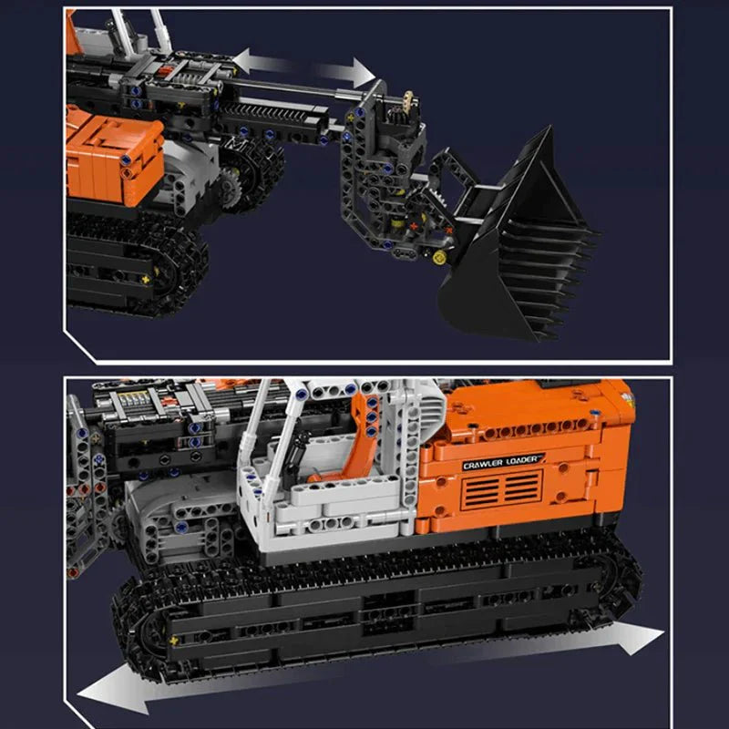Mould King 17054 - RC Heavy-Duty Wheel Loader - vue 3 | Power Blockz