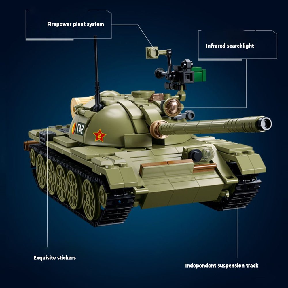 Sluban M38-B1135 - T54S Medium Tank - vue 3 | Power Blockz