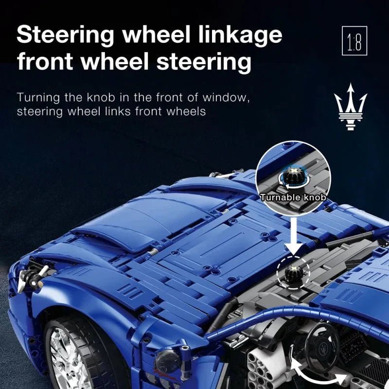 Reobrix 11010 - Maserati GranTurismo Blue Edition - vue 7 | Power Blockz