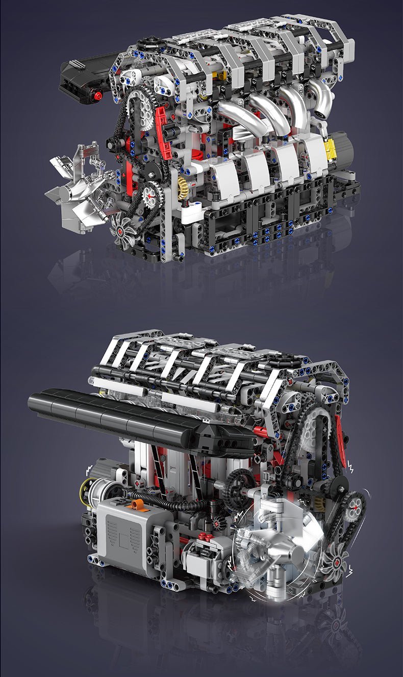 Mould King 10087 - Functional Inline 4-Cylinder L4 Gasoline - vue 4 | Power Blockz