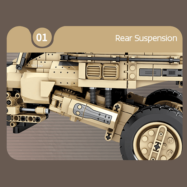 Sembo 704951 - Remote Controlled Army Buggy - vue 4 | Power Blockz