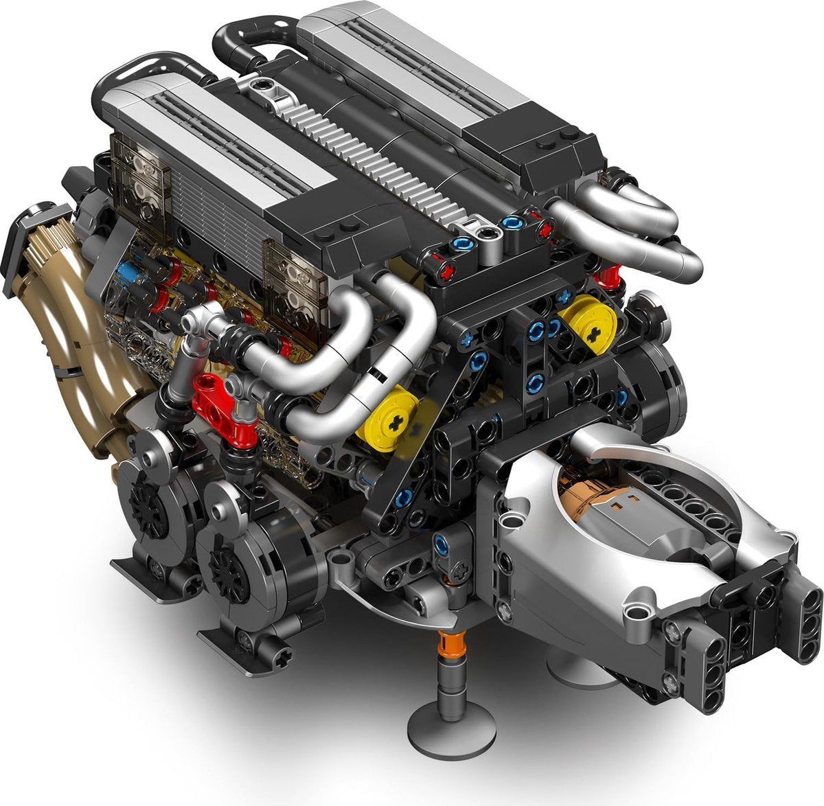 Mould King 10131 - Hypercar W16 Engine - vue 2 | Power Blockz