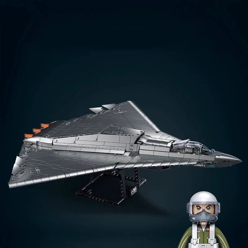Sluban M38-B1569 - Triple-Engine Jet Fighter - vue 8 | Power Blockz