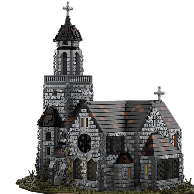 Gobricks MOC-76813 - Medieval Cathedral - vue 4 | Power Blockz