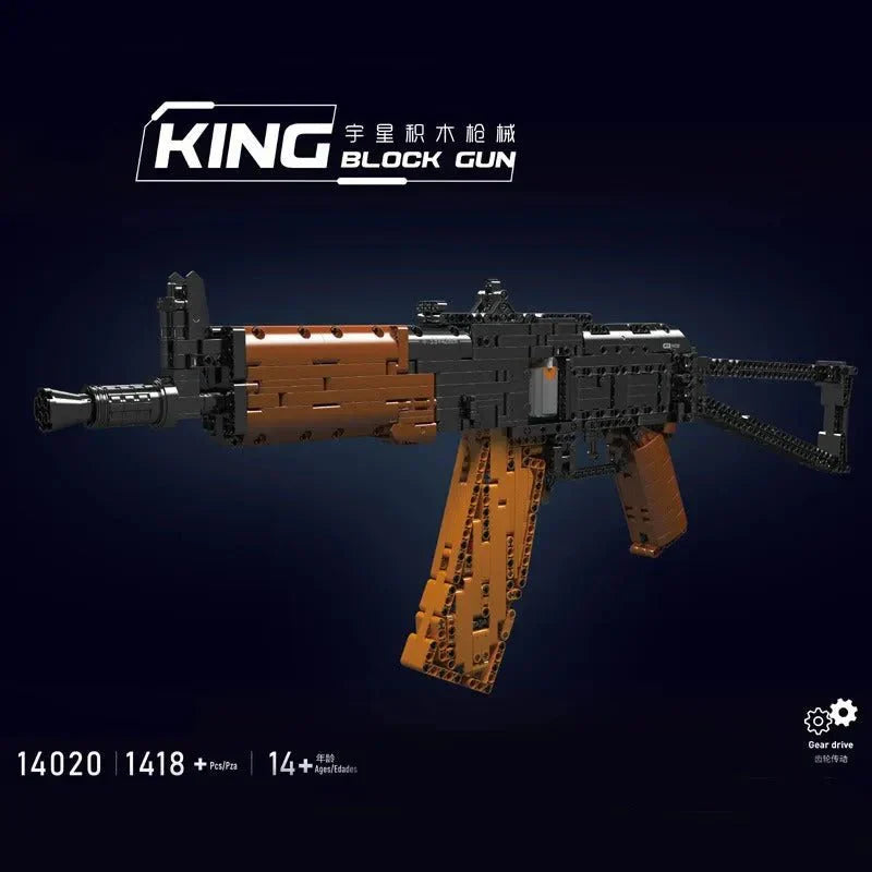 Mould King 14020 - Motorized AK47 - vue 2 | Power Blockz
