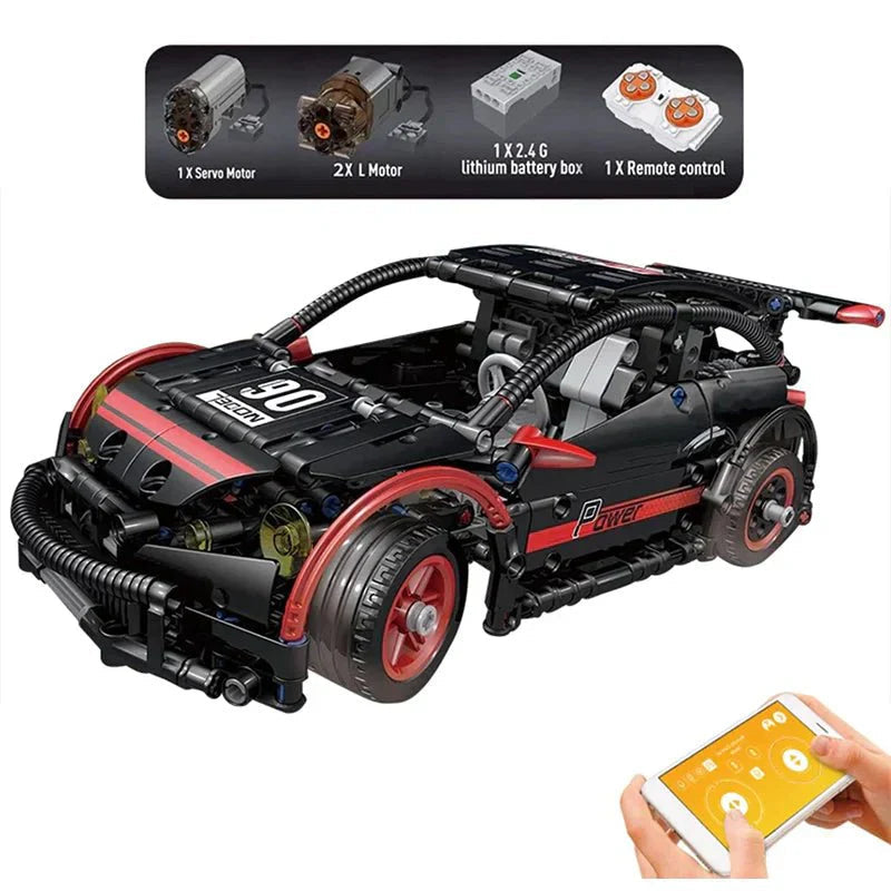 Mould King 18013 - Track-Spec JDM K20 Hot Hatch - vue 3 | Power Blockz