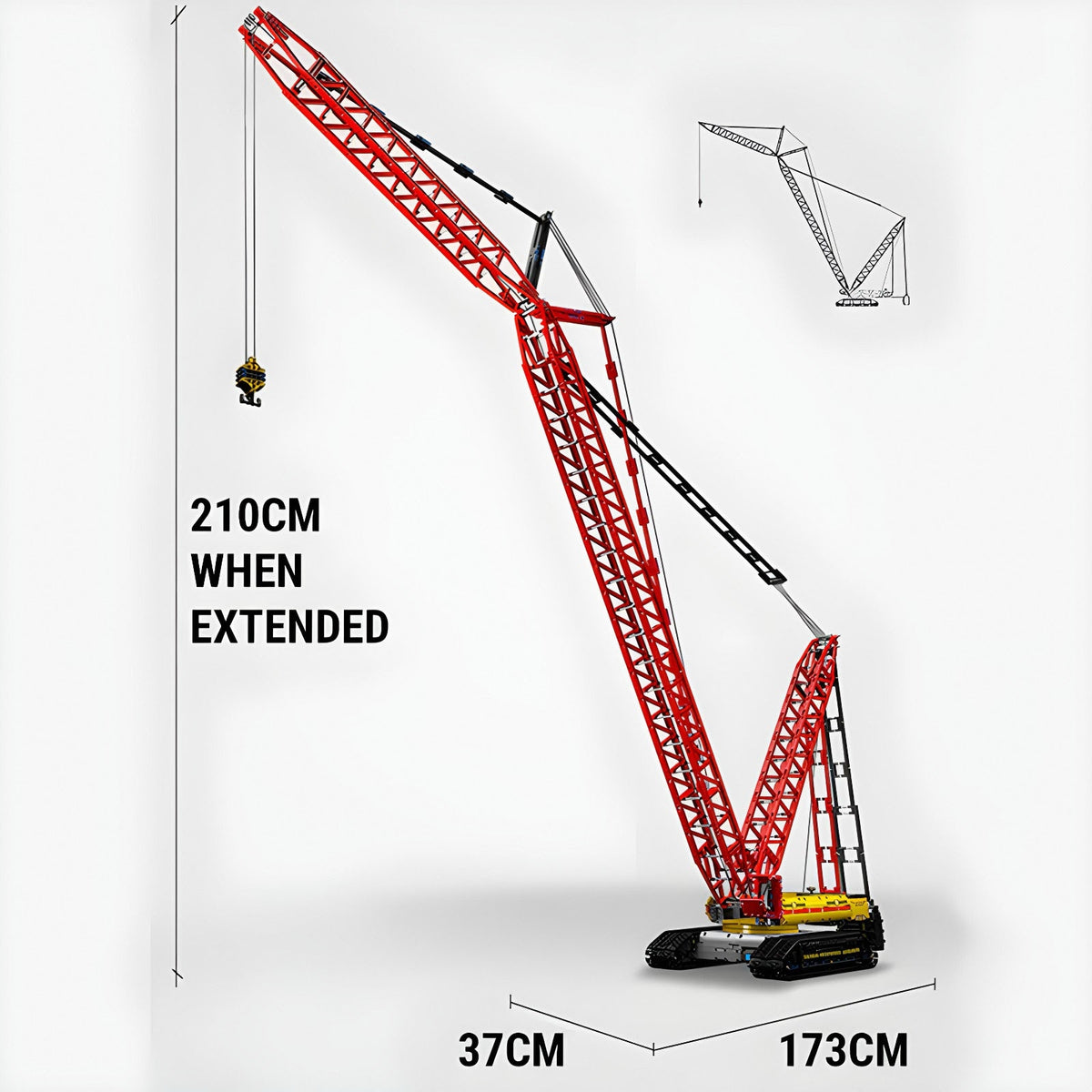 Mould King 17015S - 210cm Mega Dragline - vue 9 | Power Blockz