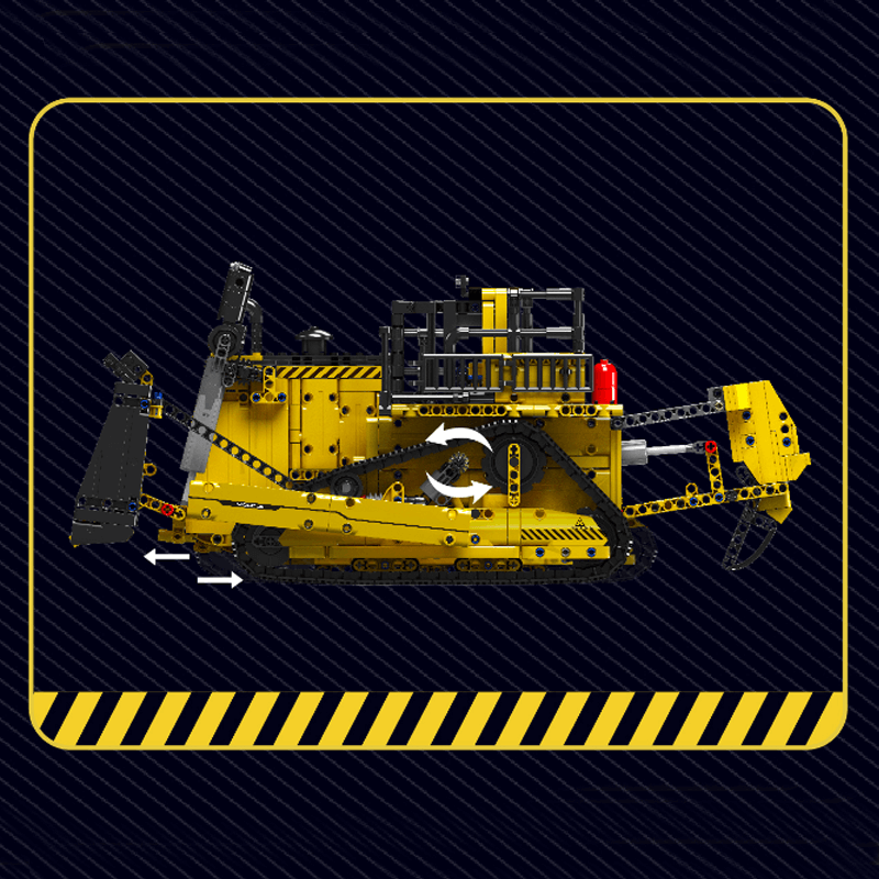 Mould King 15071 - Construction Bulldozer Remote Control - vue 3 | Power Blockz