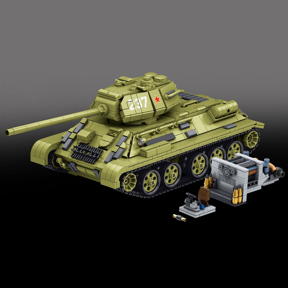 Panlos 632014 - Static Version - T-34 tank - vue 5 | Power Blockz