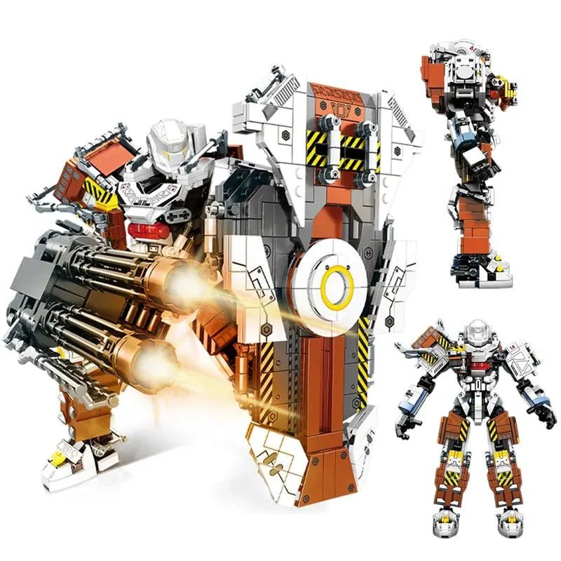 Mecha MU2 Heavy Defense White Shark Robot Bricks Toy | 1495pcs - Mecha MU2 Heavy Defense White Shark Robot Bricks Toy | Power Blockz