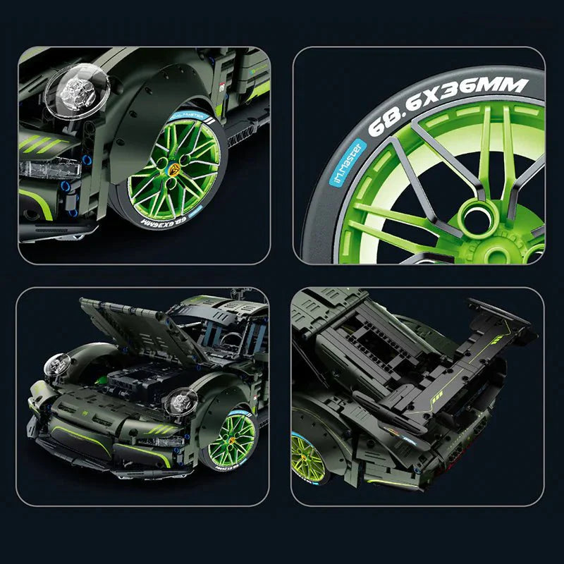 IM-Master 9806 - Static Version - Widebody 911 Retro Sport Coupe Green - vue 7 | Power Blockz