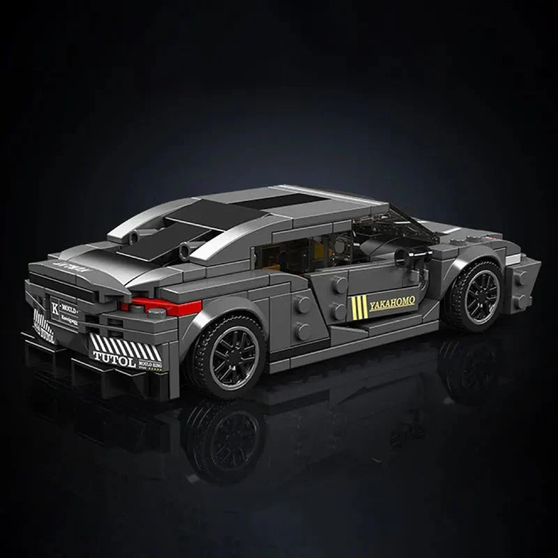 Mould King 27052 - Mini Twin-Turbo Track Hypercar - vue 6 | Power Blockz