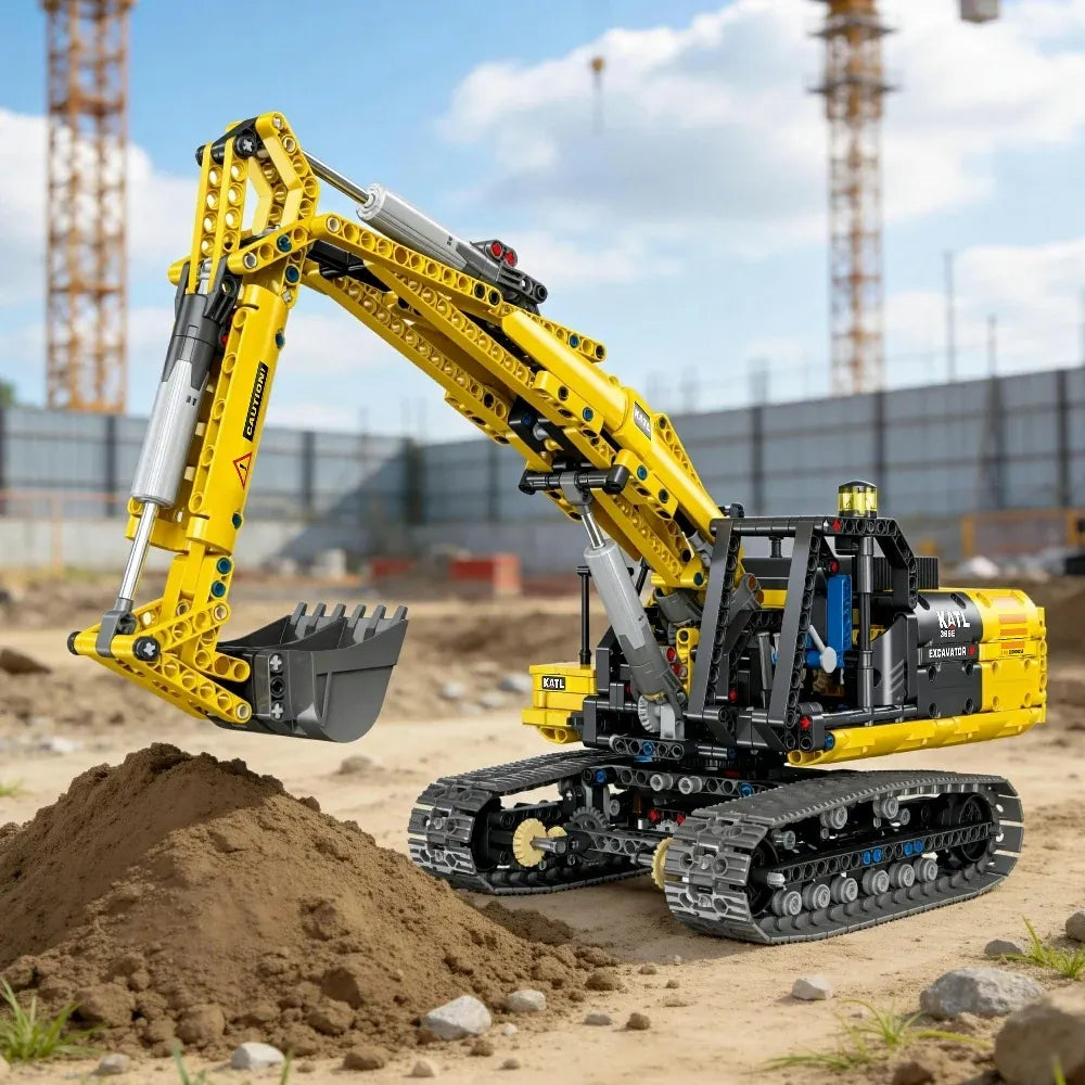 JIESTAR 57023 - Crawler Excavator - vue 6 | Power Blockz