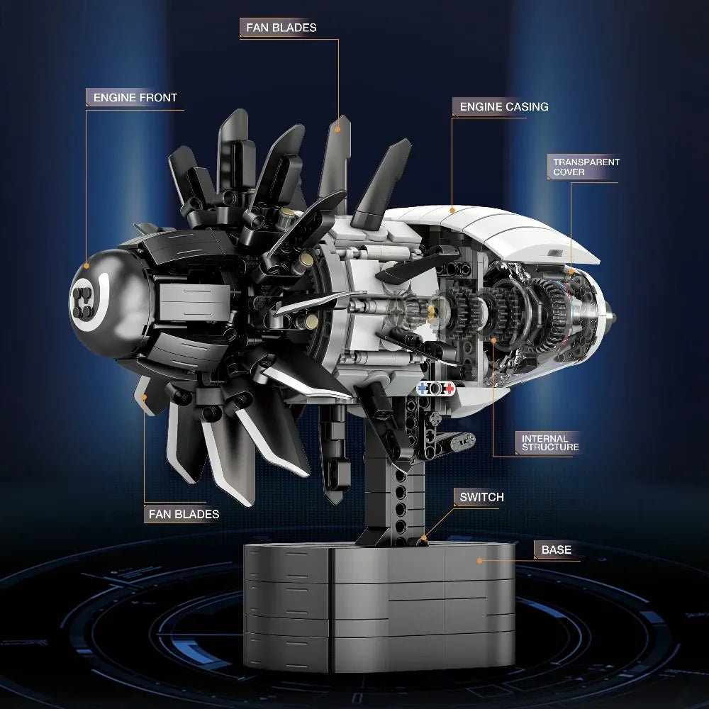 Reobrix 33018 - High-Bypass Turbofan Engine - vue 6 | Power Blockz