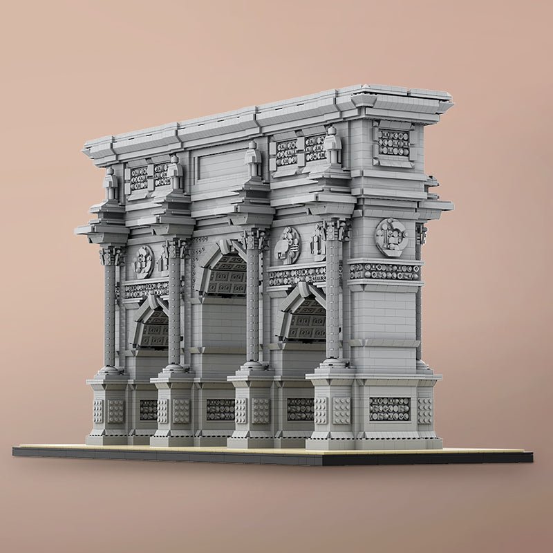GOBRICKS MOC A0897 - The Ultimate Arc de Triomphe du Carrousel - vue 7 | Power Blockz