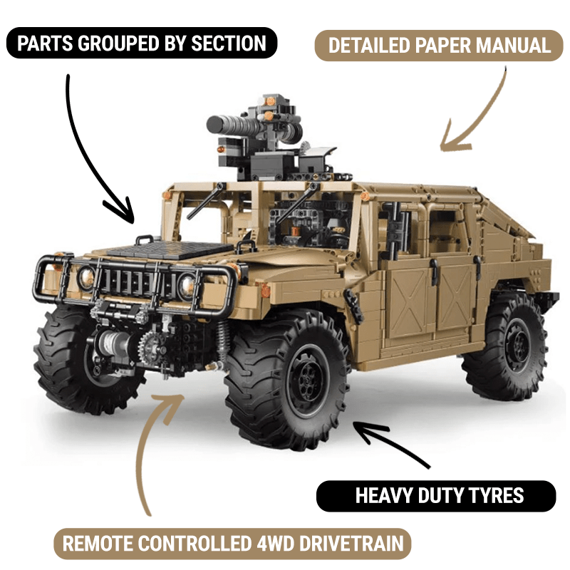 CaDa C61036 - Static Version - Military Off-Road Humvee Truck - vue 3 | Power Blockz