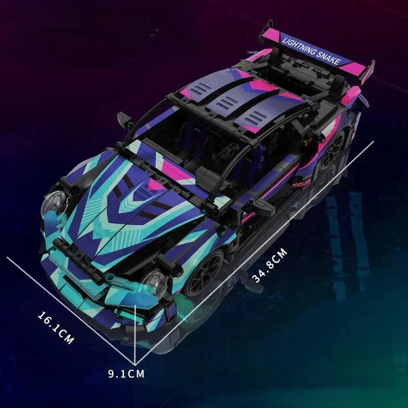 NUOJIAYING J2017 - 911 Cyberpunk Street Supercar - vue 5 | Power Blockz
