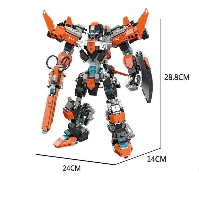 Transformer Titan Knight Mecha Robot Warrior | 996pcs - Transformer Titan Knight Mecha Robot Warrior - vue 4 | Power Blockz