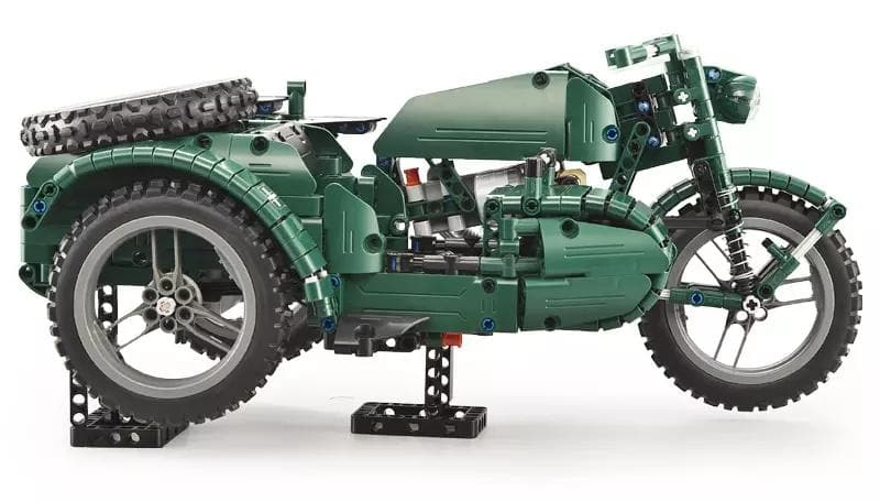 CaDa C51021W - WWII Military Motorcycle - vue 3 | Power Blockz