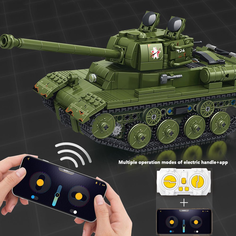 Spebrick 676007 - STALIN II JS-2 Heavy Tank with Power Functions - vue 4 | Power Blockz