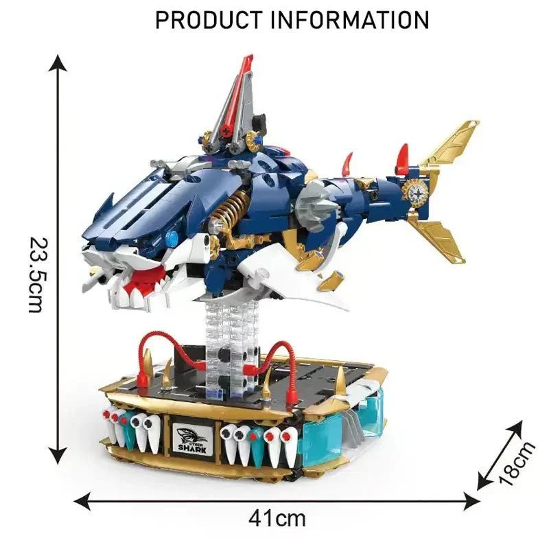 Small Angle JD071 - Mechanical Cyber Shark - vue 5 | Power Blockz