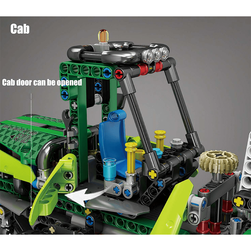 Mould King 19006 - Pneumatic Forestry Harvester - vue 2 | Power Blockz