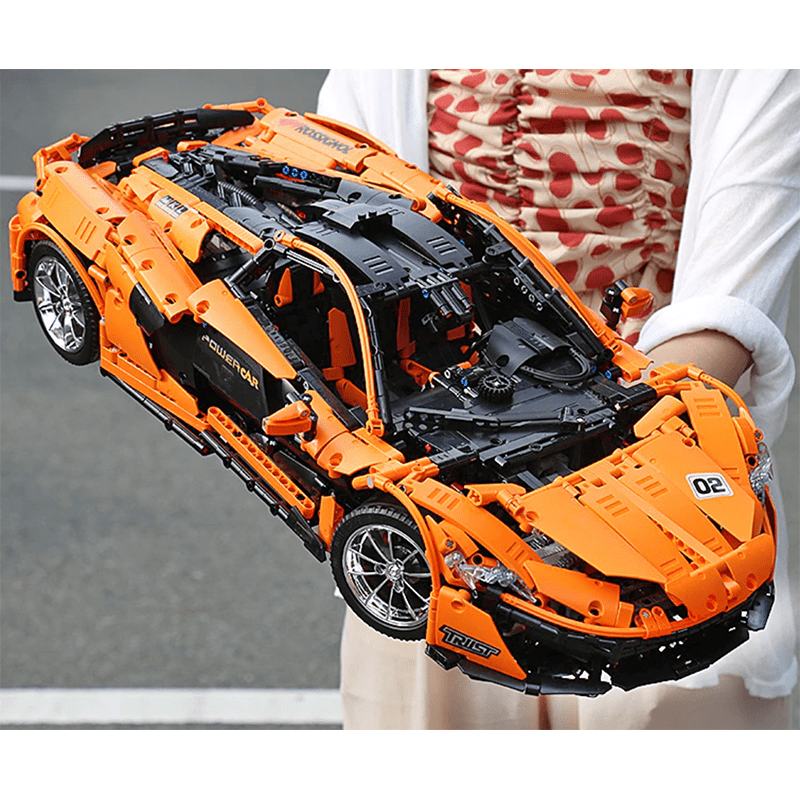 Mould King 13090S - Static Version - Orange Hybrid Hypercar P1 - vue 10 | Power Blockz