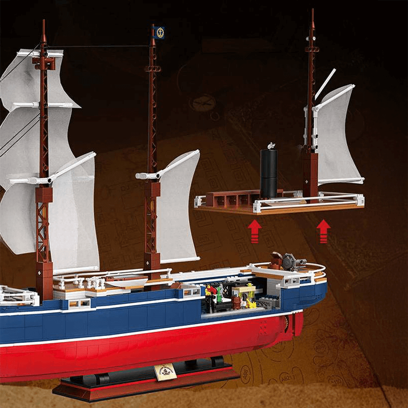 Zeghao 653008 - Classic Sailing Boat - vue 5 | Power Blockz