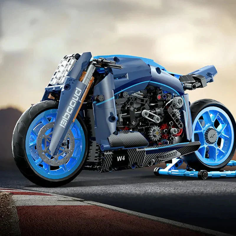 KBOX 10217 - Futuristic Concept Motorcycle - vue 2 | Power Blockz
