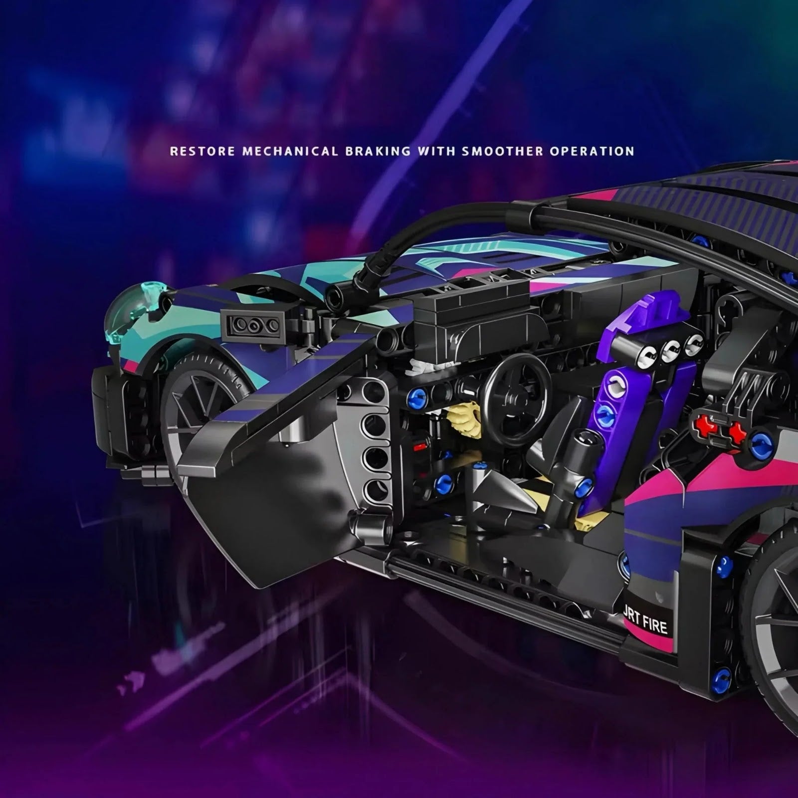 NUOJIAYING J2017 - 911 Cyberpunk Street Supercar - vue 4 | Power Blockz