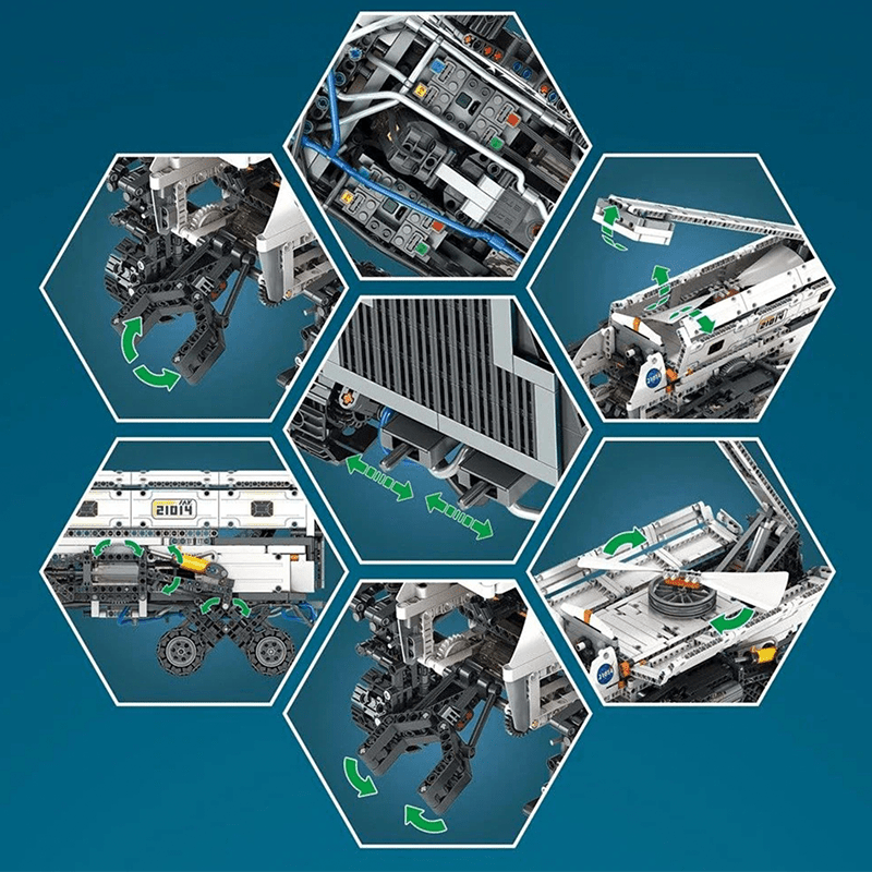 Mould King 21014 - Mars Explorer Rover - vue 3 | Power Blockz