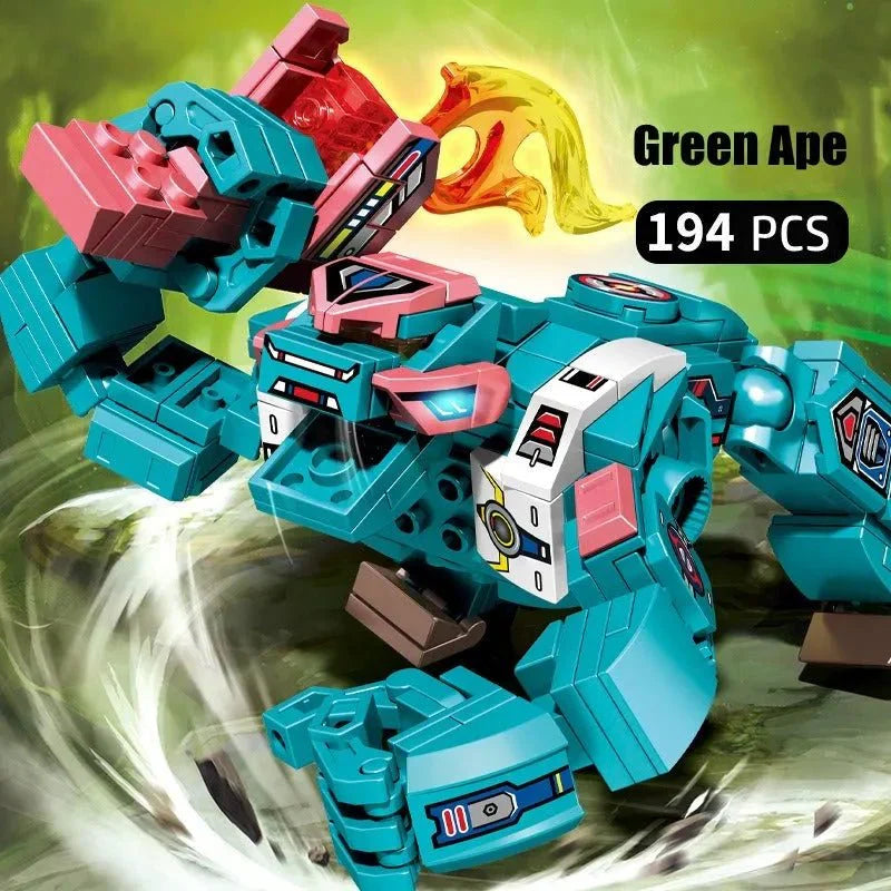 Wilderness Guardian Transforming Mecha Bricks Kids Toy | 927pcs - Wilderness Guardian Transforming Mecha Bricks Kids Toy - vue 5 | Power Blockz