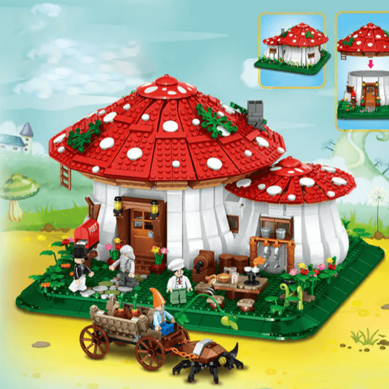 ZHEGAO 01016 - Mushroom House - vue 6 | Power Blockz