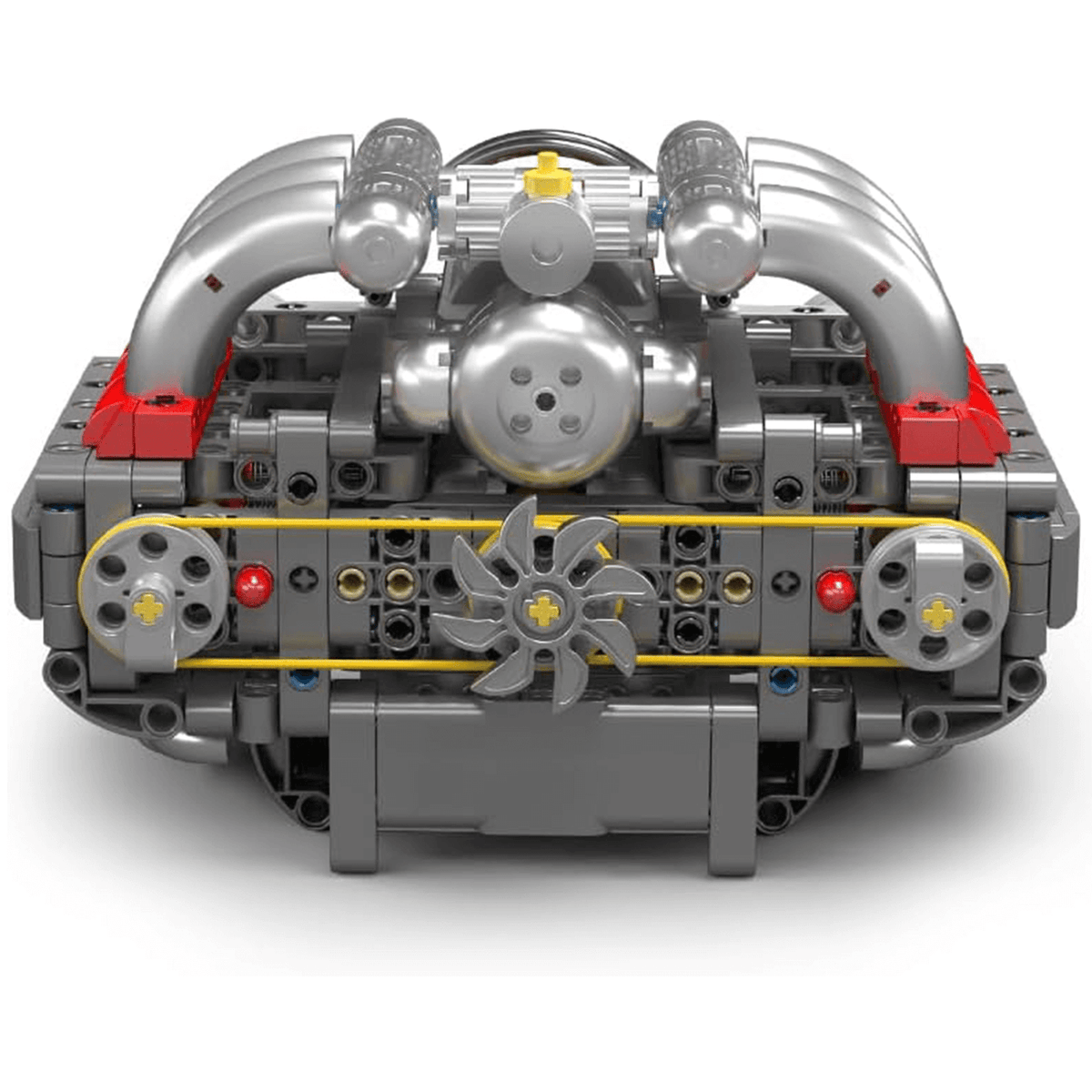 Mould King 10181 - Motorized Flat-6 Boxer Engine - vue 9 | Power Blockz
