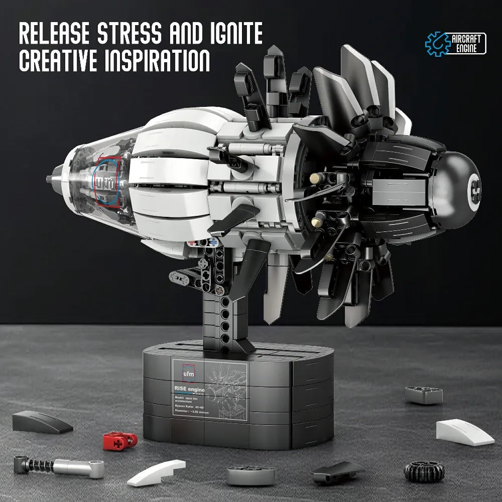 Reobrix 33018 - High-Bypass Turbofan Engine - vue 5 | Power Blockz