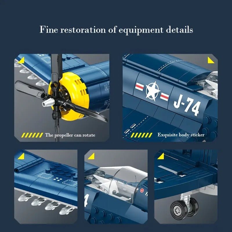 Jiestar JJ9216 - Chance Vought F4U Corsair - vue 2 | Power Blockz