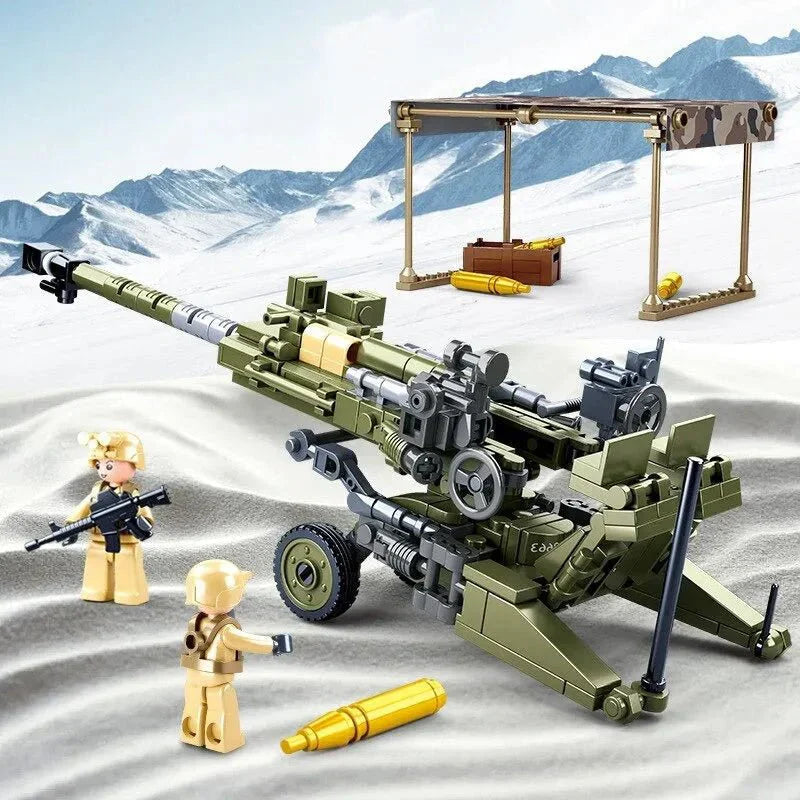 Sluban M38-B0890 - WW2 M777 Light Artillery - vue 5 | Power Blockz