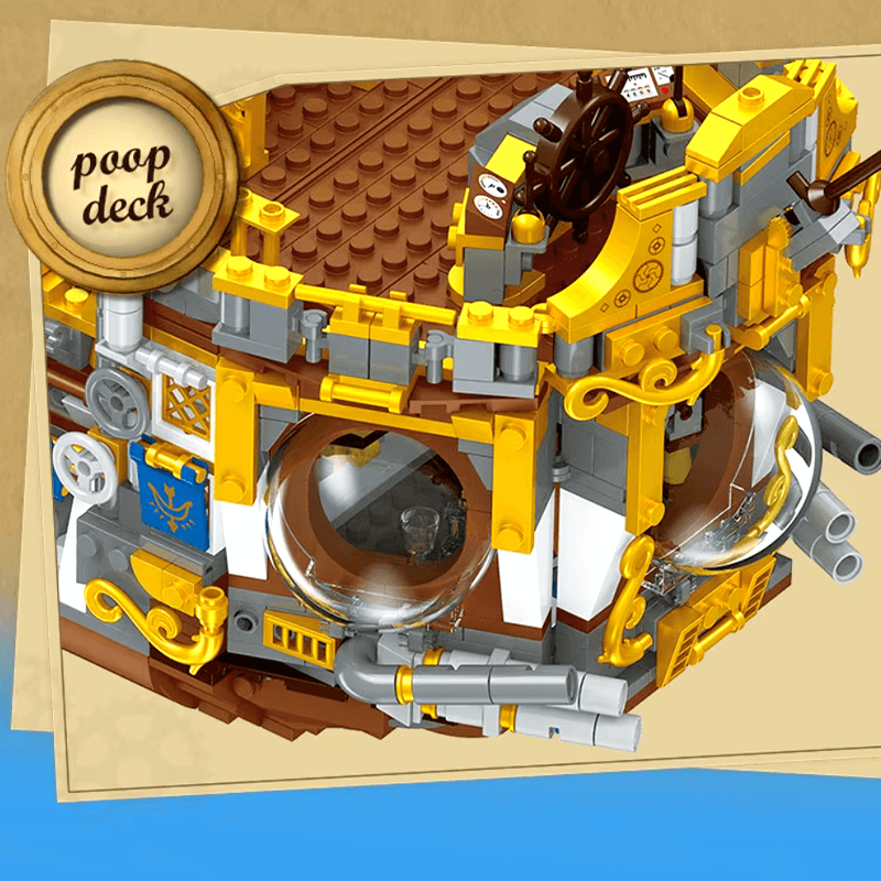 Jiestar JJ9126 - SteamPunk Airship - vue 5 | Power Blockz
