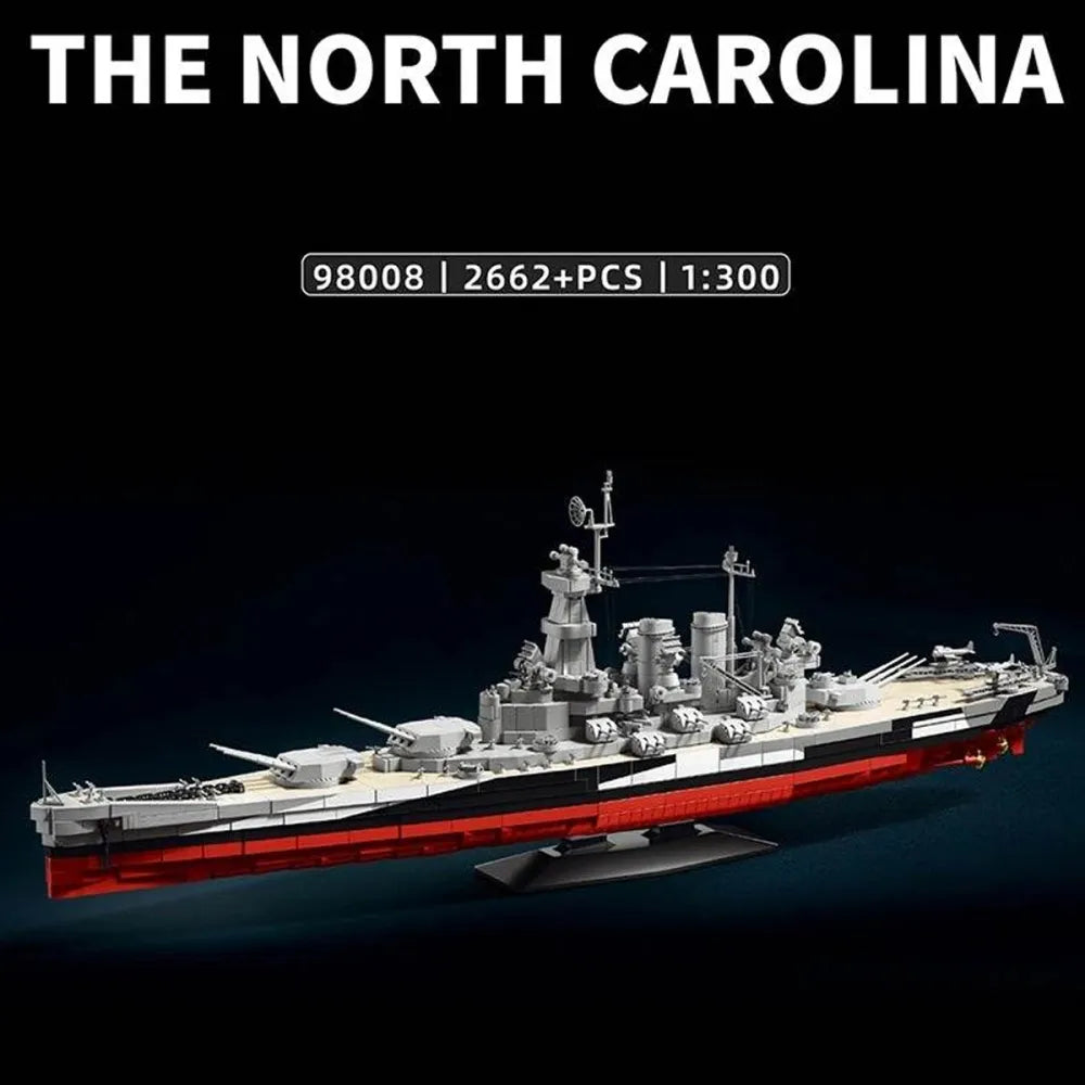 12GO 98008 - The North Carolina Battleship - vue 2 | Power Blockz