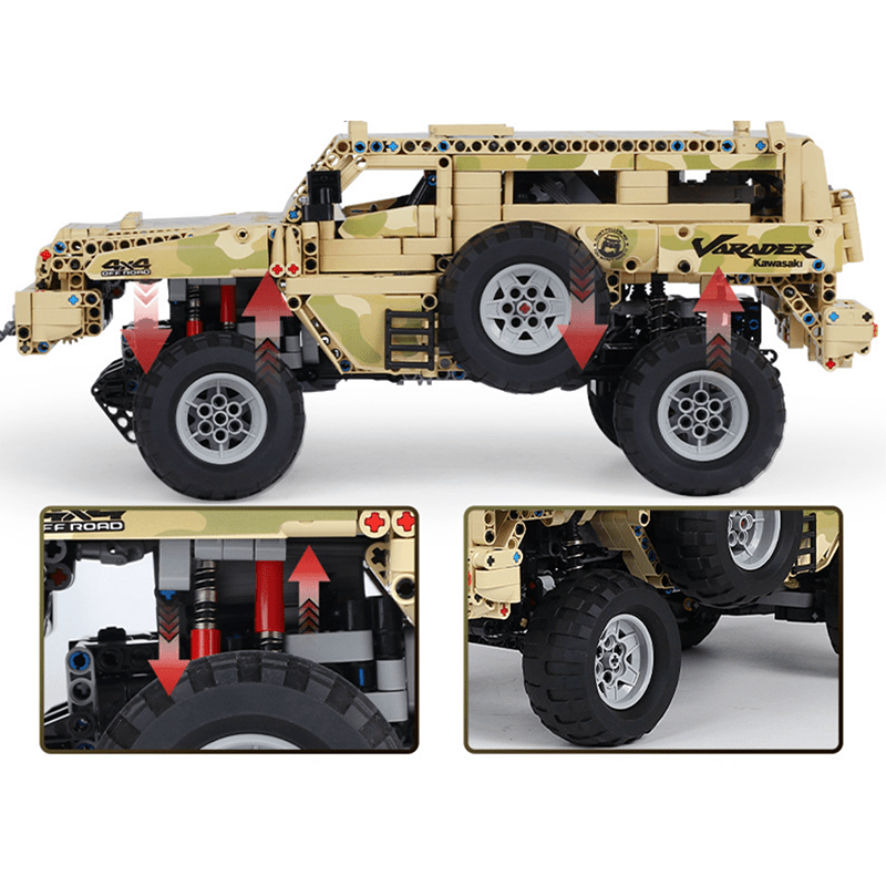 Mould King 13131 - Static Version - Military 4x4 Utility - vue 7 | Power Blockz