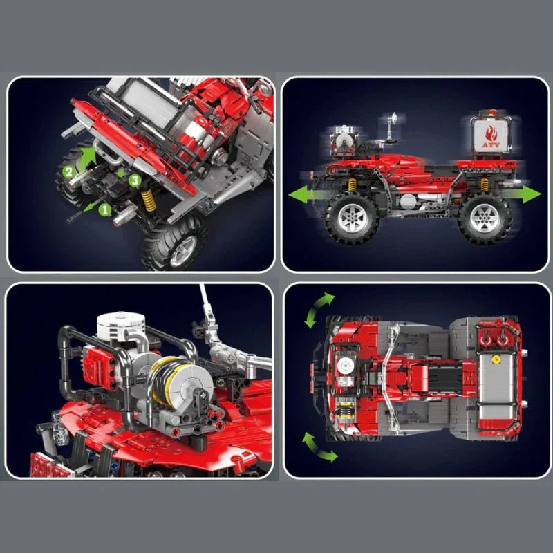 Mould King 23003 - ATV Fire Rescue Unit - vue 2 | Power Blockz
