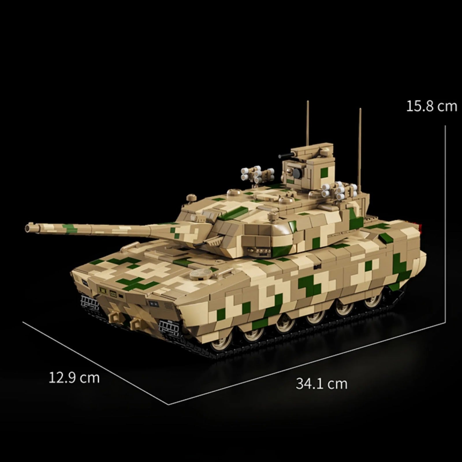 97033 - Type 100 Battle Tank - vue 7 | Power Blockz
