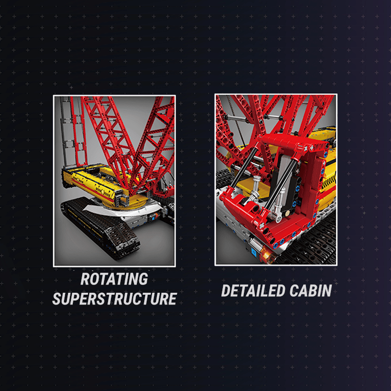 Mould King 17015 - Heavy Lift Crawler Crane - vue 9 | Power Blockz
