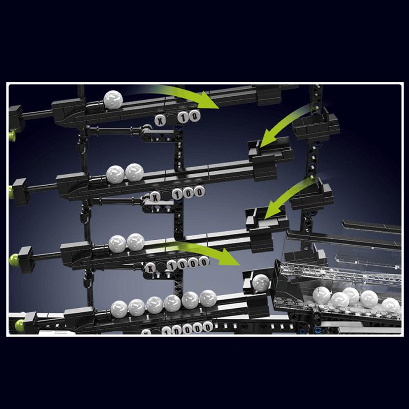 Mould King 26012 - Motorised GBC Marble Run - vue 6 | Power Blockz