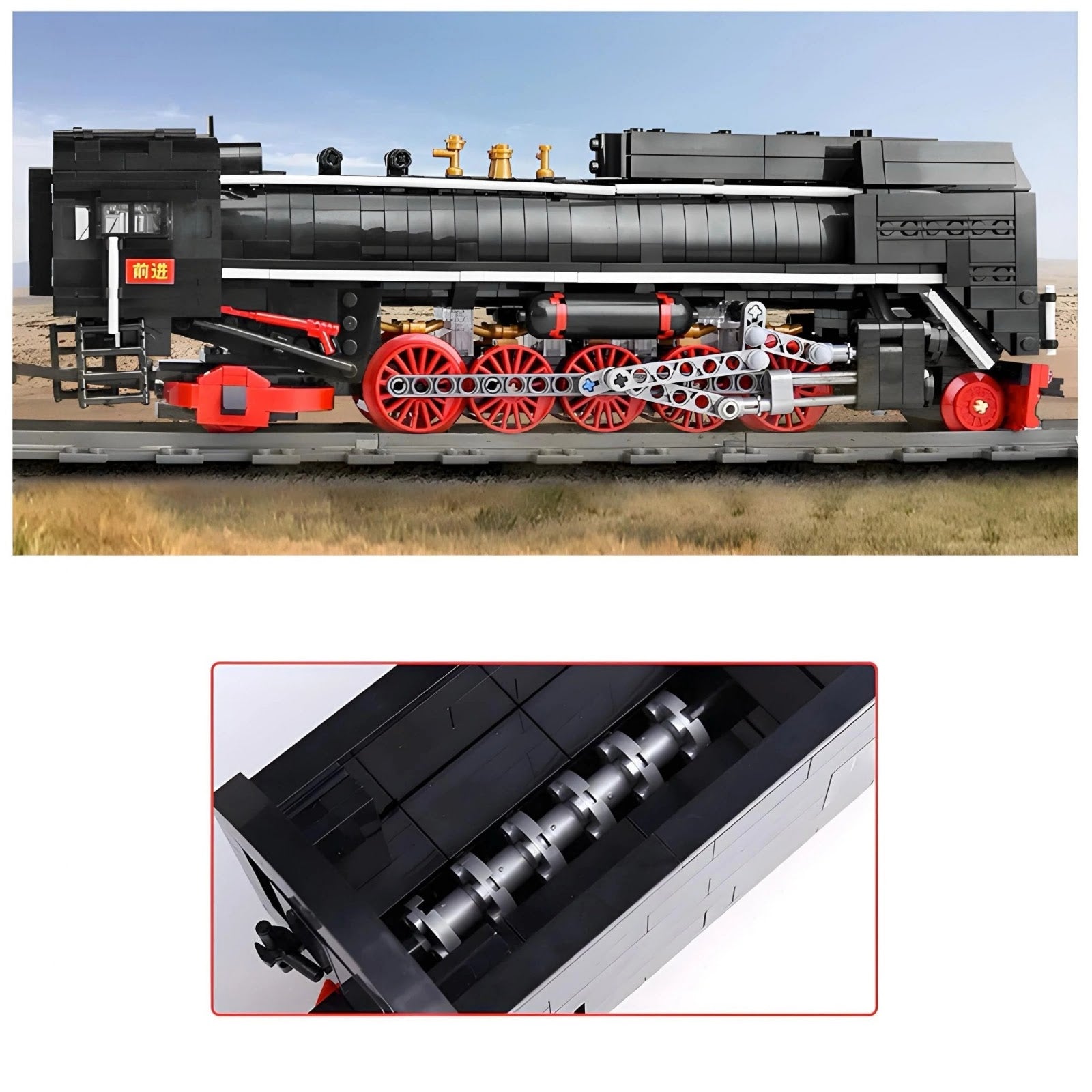 Mould King 12003 - Motorized Steam Train - vue 4 | Power Blockz