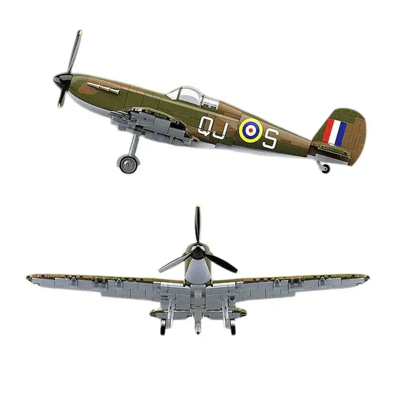 Quanguan 100279 - British Spitfire - vue 5 | Power Blockz