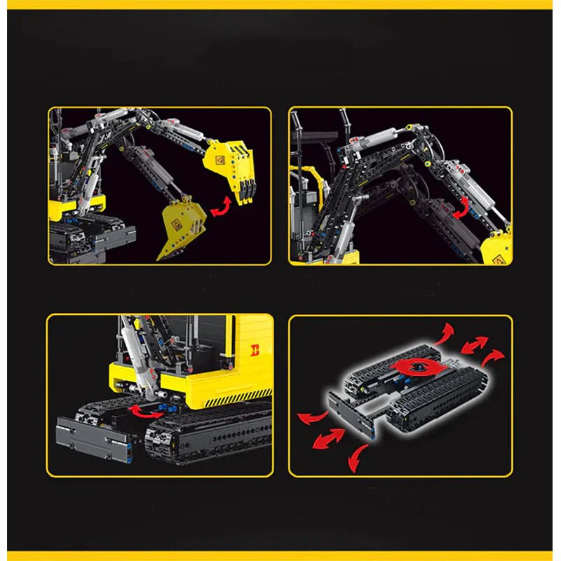 Happy Build YC-22006 - RC Mini Excavator - vue 3 | Power Blockz