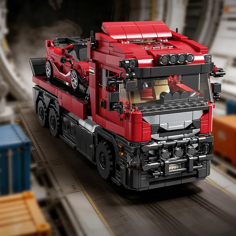 12GO 95002 - Italian Supercar Trailer Set - vue 6 | Power Blockz