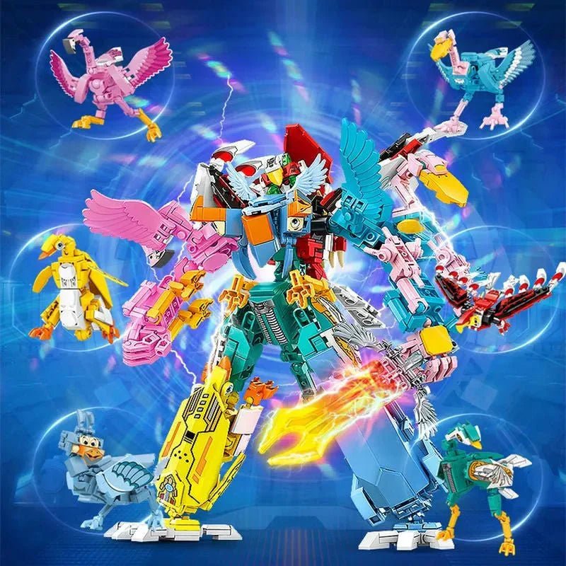 Sembo Flying Birds Mecha - Transformation Flying Birds Robot Sky Knight - vue 6 | Power Blockz